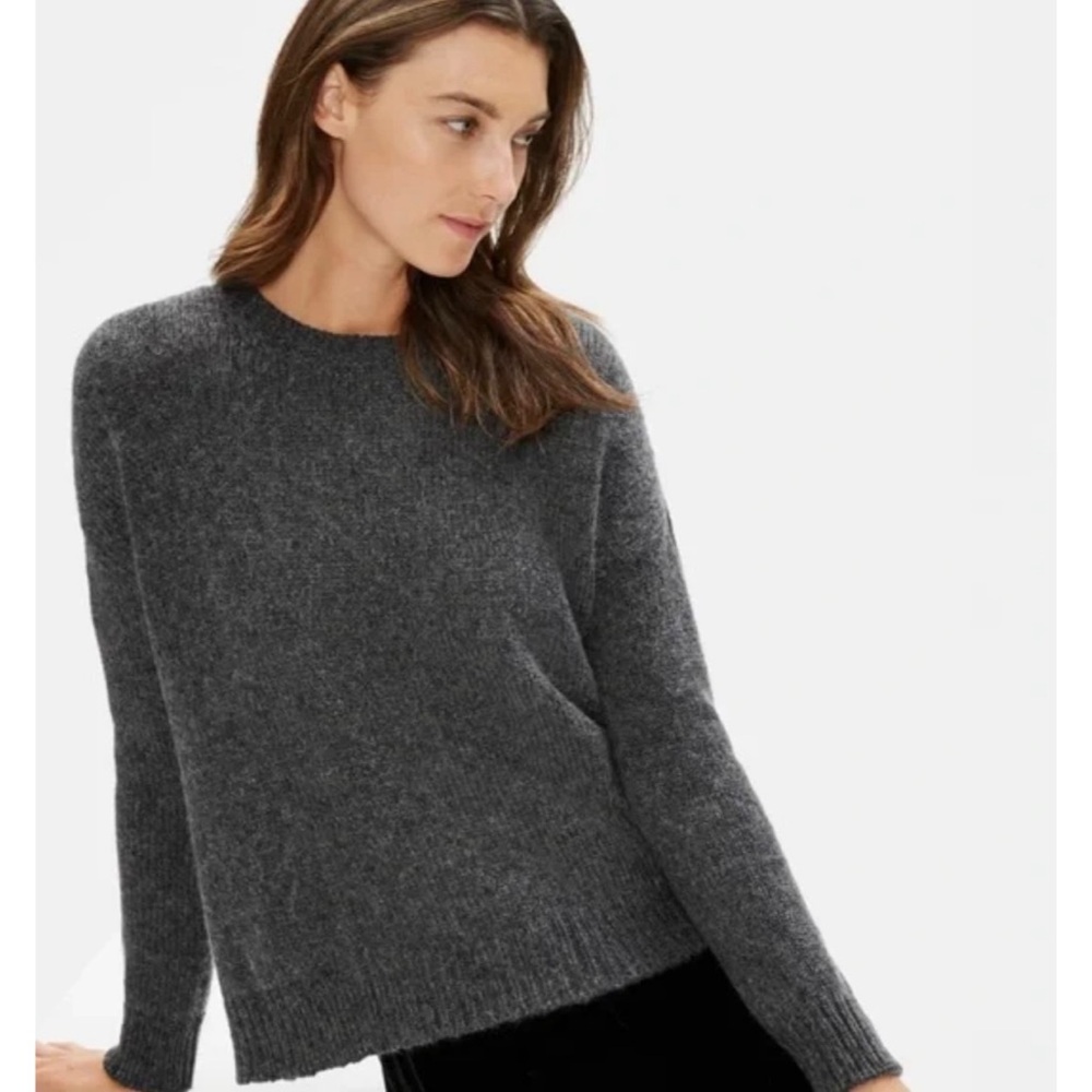 Eileen Fisher Mohair Plush Melange Crew Neck Sweater Size XXS (Runs Large)
